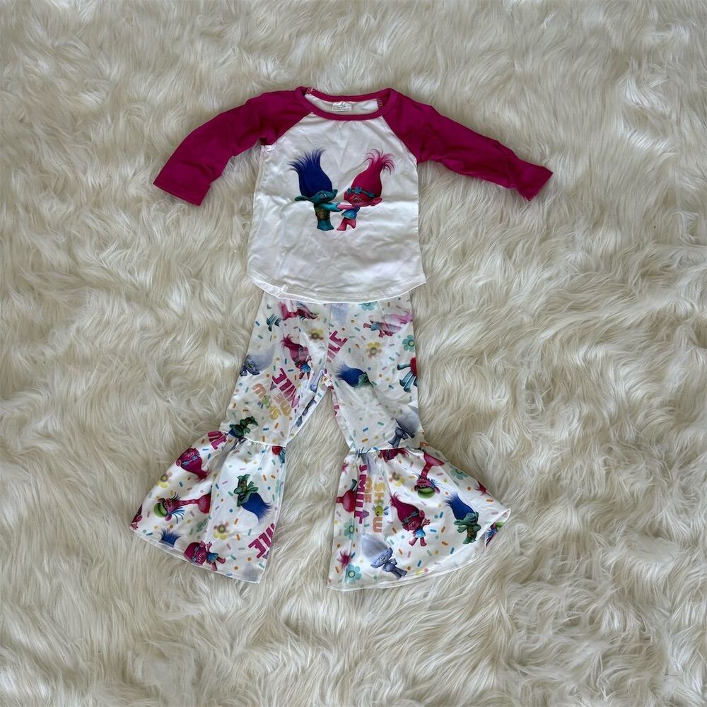 Trolls Toddler 12-18 months Top‎ & Bell Bottom Pants Multicolor Casual Set